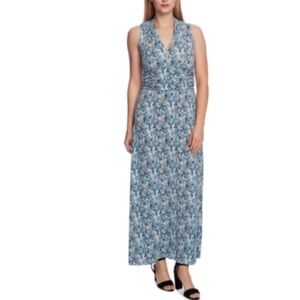 Vince Camuto  Sleeveless Halter Maxi Dress In Blue